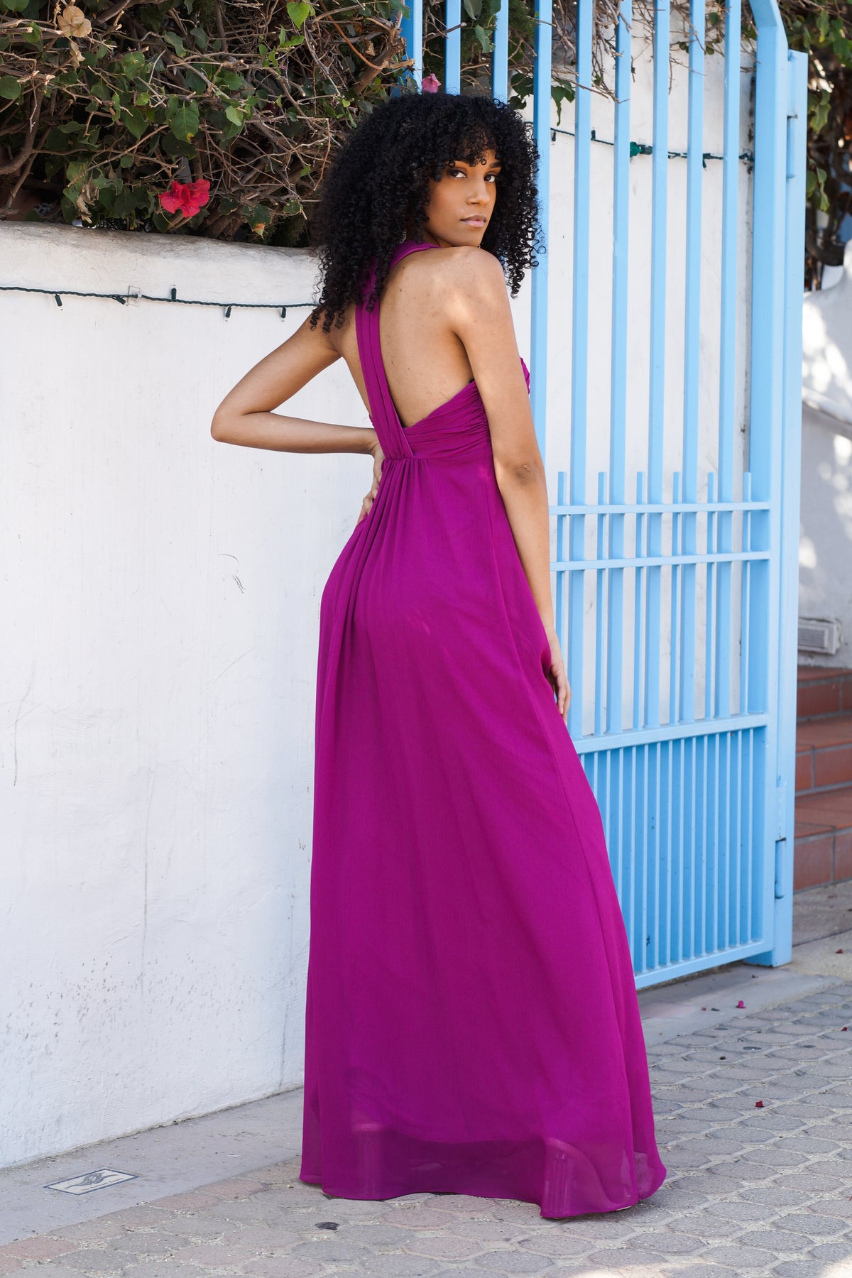 T-Back Chiffon Gown - Mommylicious