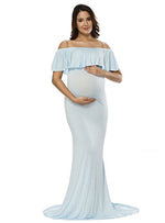Off Shoulder Maternity Maxi Photography Dress - Mommylicious