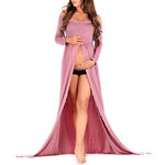 Off Shoulder Maternity Photo Shoot Gown - Mommylicious