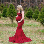 Strapless Maternity Photoshoot Dress - Mommylicious