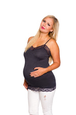 Lace Plus Maternity Tank Top - Mommylicious