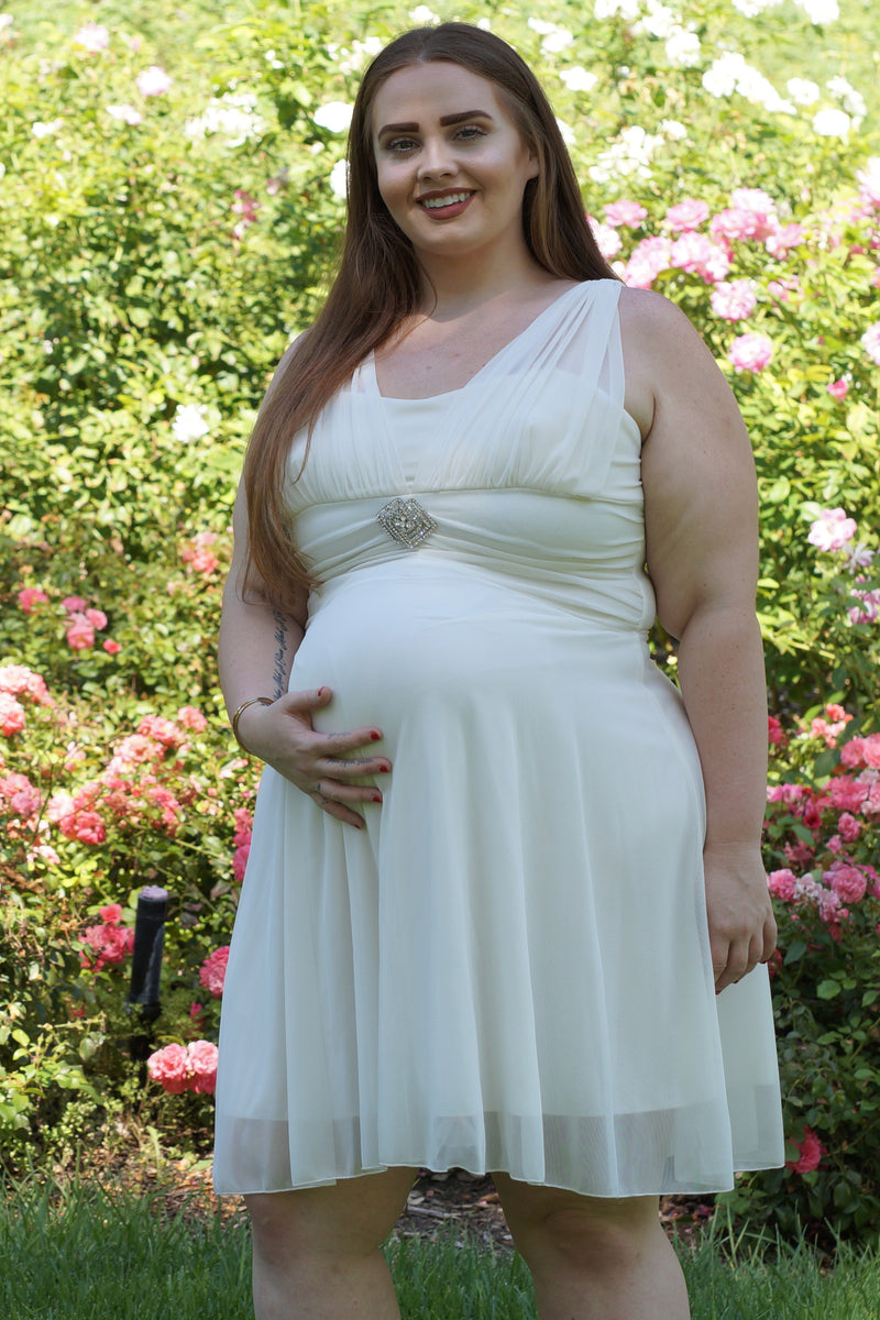 Sweetheart Midi Maternity Dress - Mommylicious
