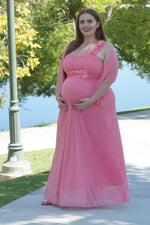 Rosette Plus Maternity Dress - Mommylicious
