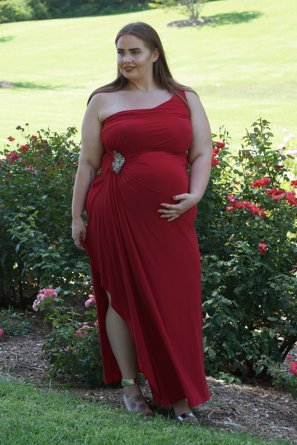 Beaded Plus Evening Gown - Mommylicious