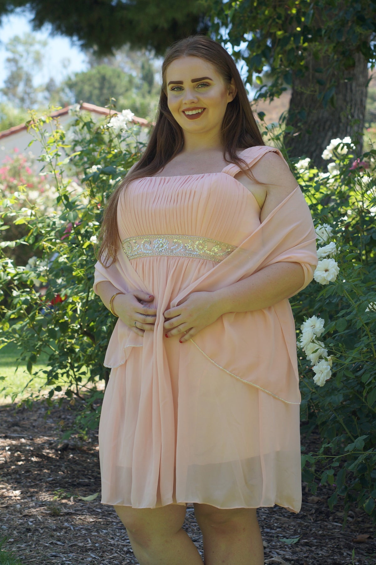 Pleated Plus Size Dress - Mommylicious
