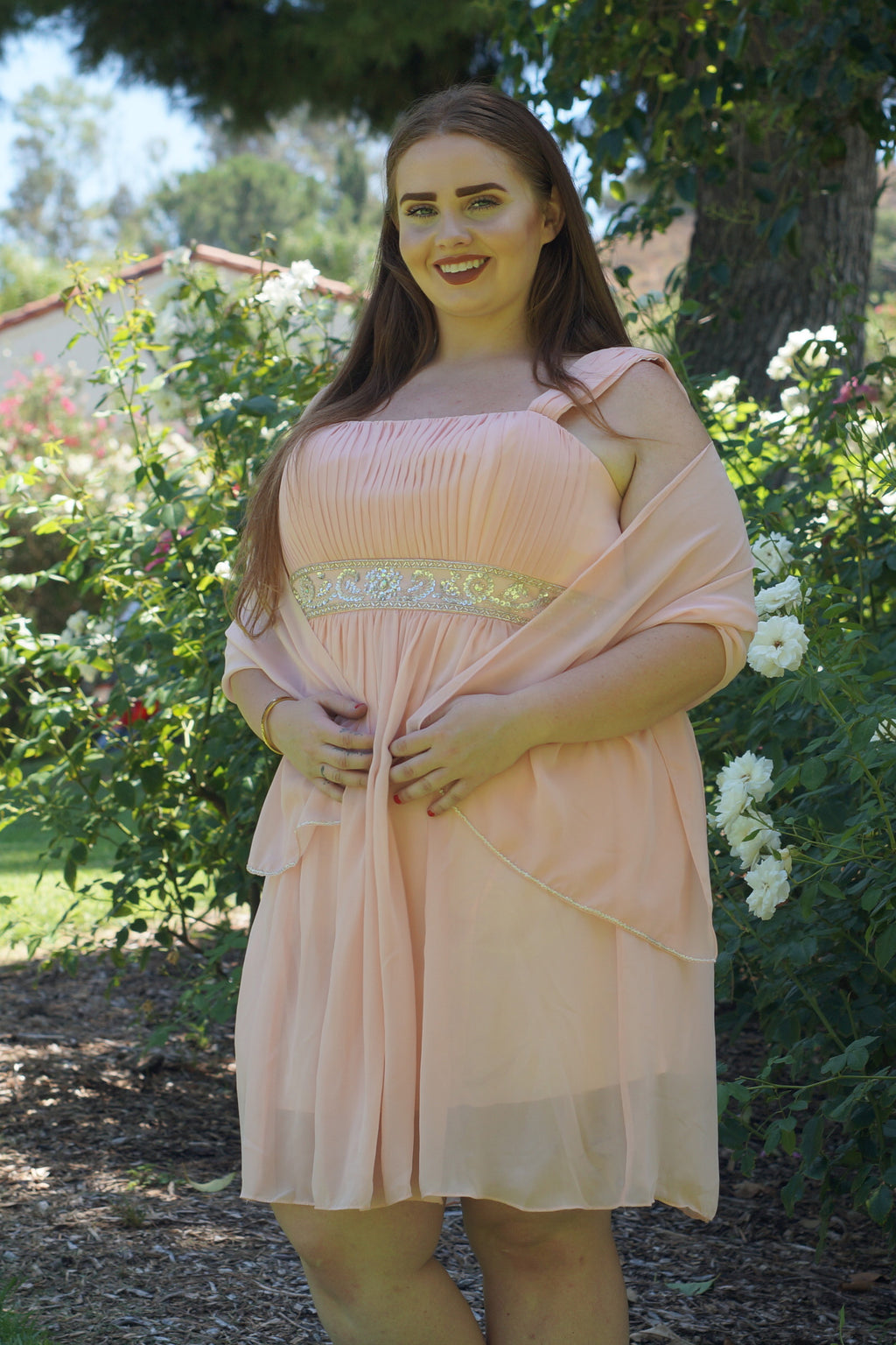 Pleated Plus Size Dress - Mommylicious