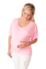 Too Jewel For School -  Pink Maternity Dolman - Mommylicious