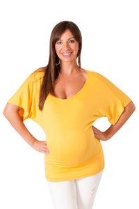 Yellow Maternity Tops-Too Jewel For School - Mommylicious