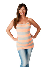 Stay Cool  Striped Maternity Tank Top - Mommylicious