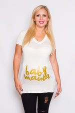 "Baby Mama" Slogan Tee - Mommylicious
