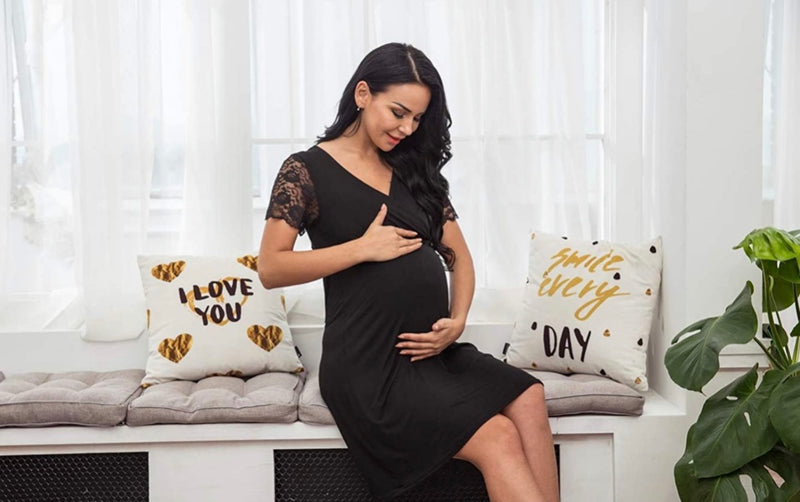 Lace Pregnancy Dress for Delivery/Labor/Nursing - Mommylicious