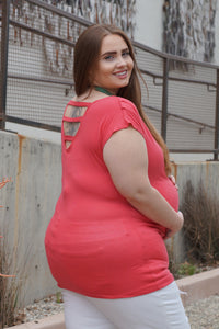 Cowl Neck Plus Size Maternity Top - Mommylicious