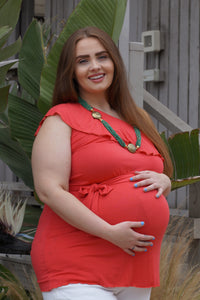 Too hot to handle Plus Size Maternity Top - Mommylicious
