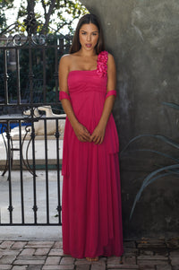 Rosey Shoulder Formal Dress - Mommylicious