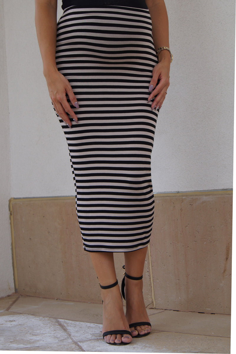Striped Maternity Maxi Tube Skirt - Mommylicious