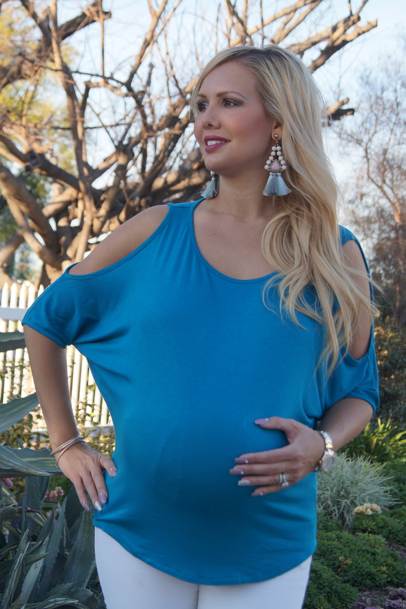 Cold Shoulder Maternity Top - Mommylicious