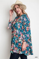 Floral Plus Size Maternity Top - Mommylicious