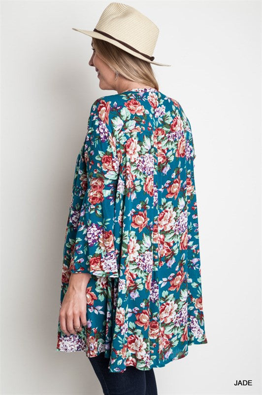 Floral Plus Size Maternity Top - Mommylicious