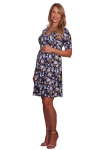 Wrap Front Maternity & Nursing Dress - Mommylicious
