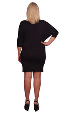 Plus Maternity Cowl Neck Bodycon Dress - Mommylicious