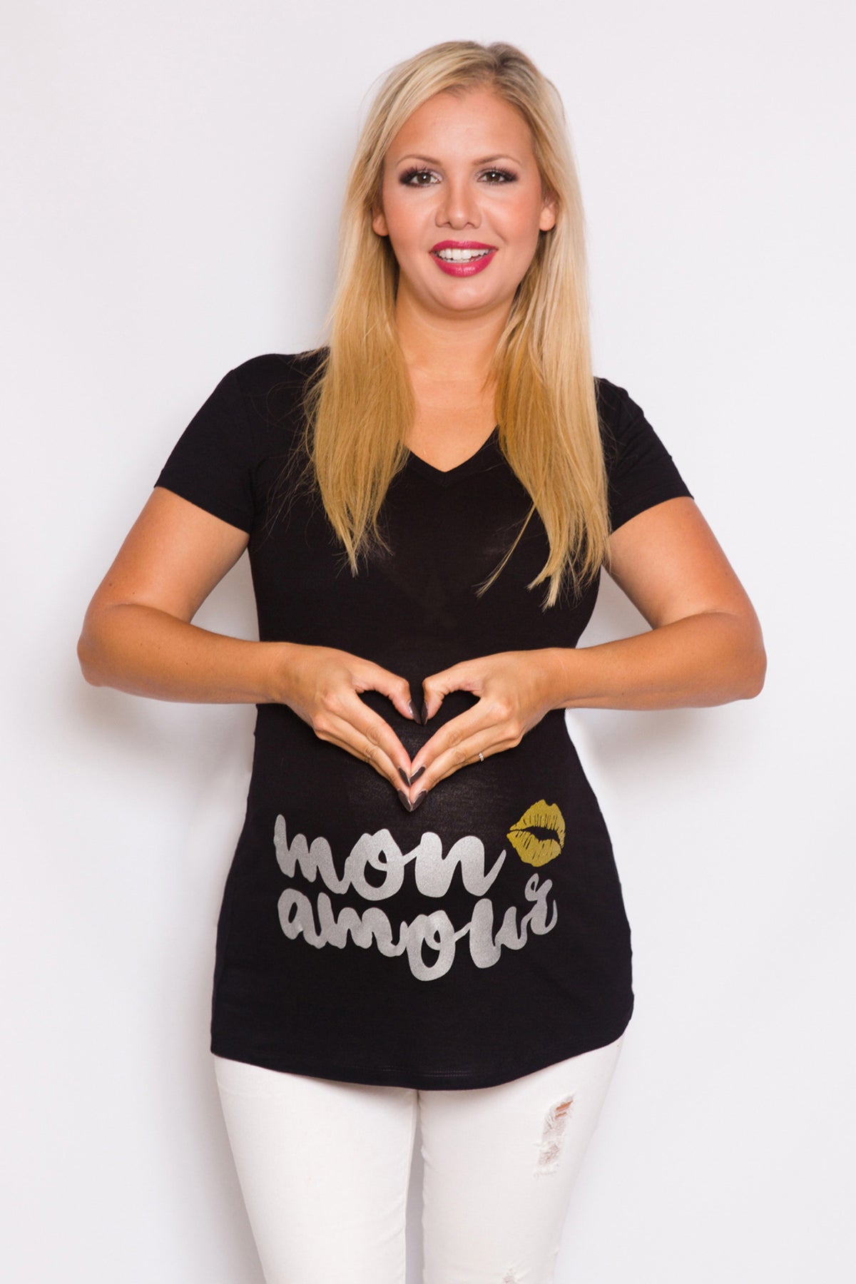"Mon Amour" Maternity Top - Mommylicious