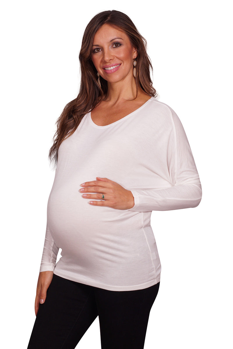 Long Sleeve Solid Maternity Dolman - Mommylicious