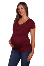 V-Neck Double Layer Nursing and Maternity Top - Mommylicious