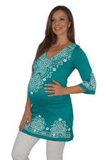 Patterned Maternity Tunic Top - Mommylicious