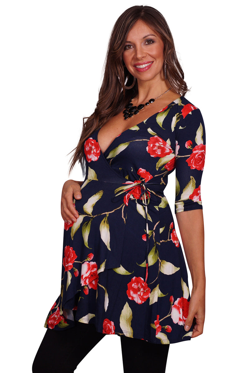 Floral Maternity Tunic - Mommylicious